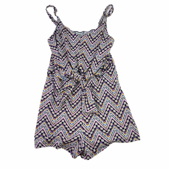 Almost Famous Pants - Almost Famous Ikat Herringbone Pattern Romper S